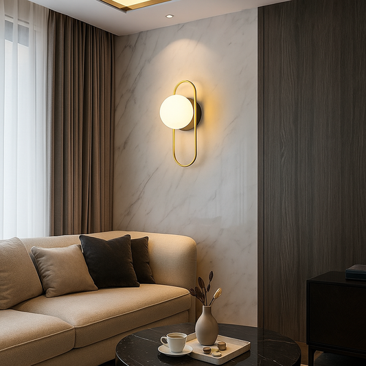 Applique Murale Sphère Dorée