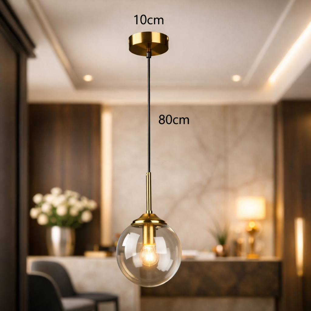 Suspension Orbe Ambré