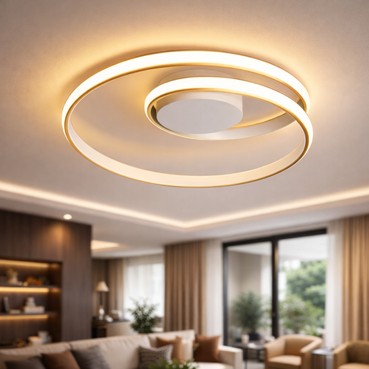 Plafonnier Orbite Dorée