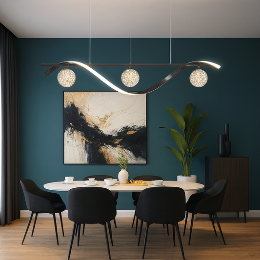 Suspension Boules de Verre LED Étoilées