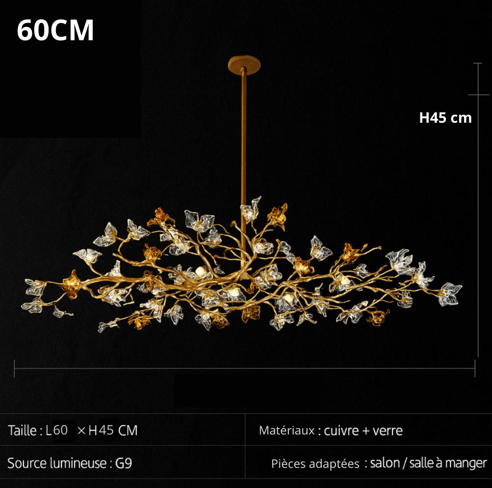Lustre Branche Cuivre – Style Chinois Rétro