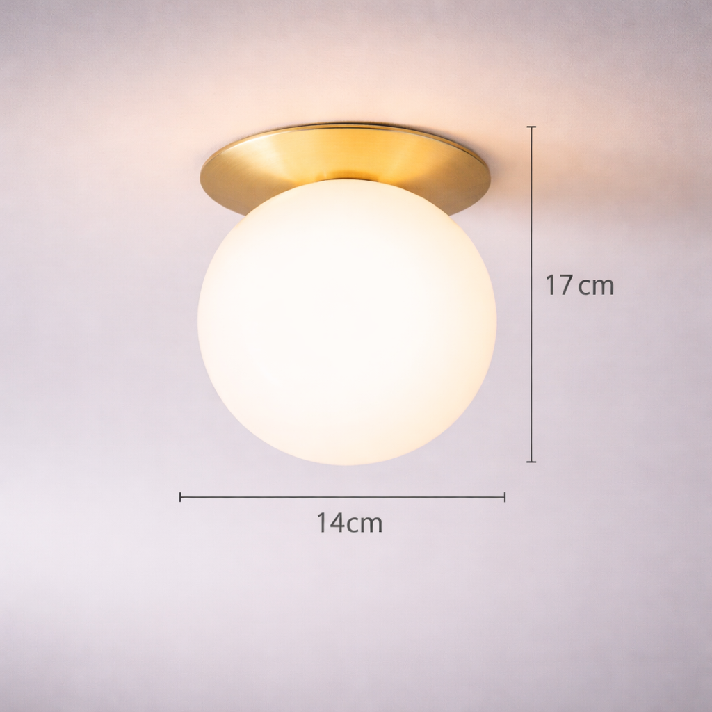 Plafonnier Rond Verre Opalin