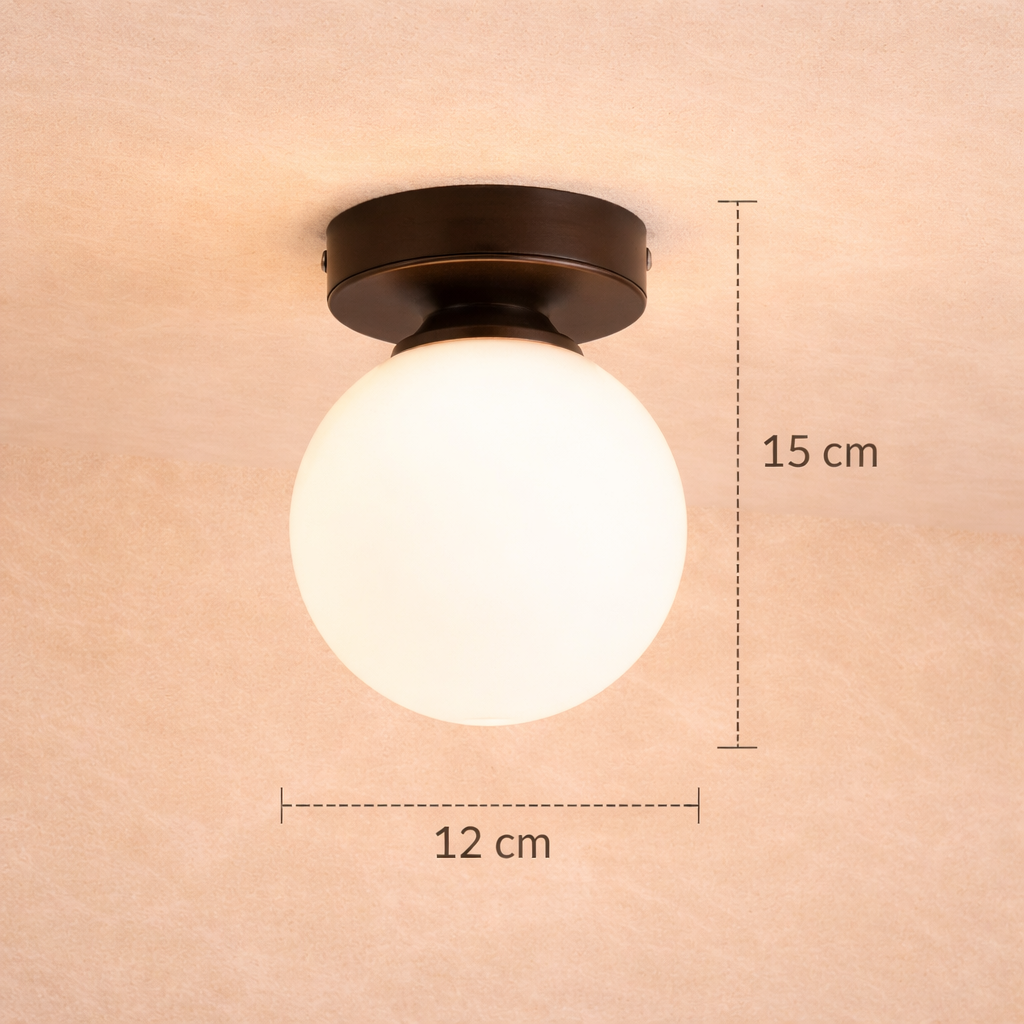 Plafonnier Rond Verre Opalin