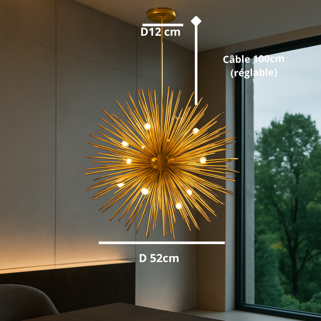 Suspension Designer « Éclat » – Boule LED