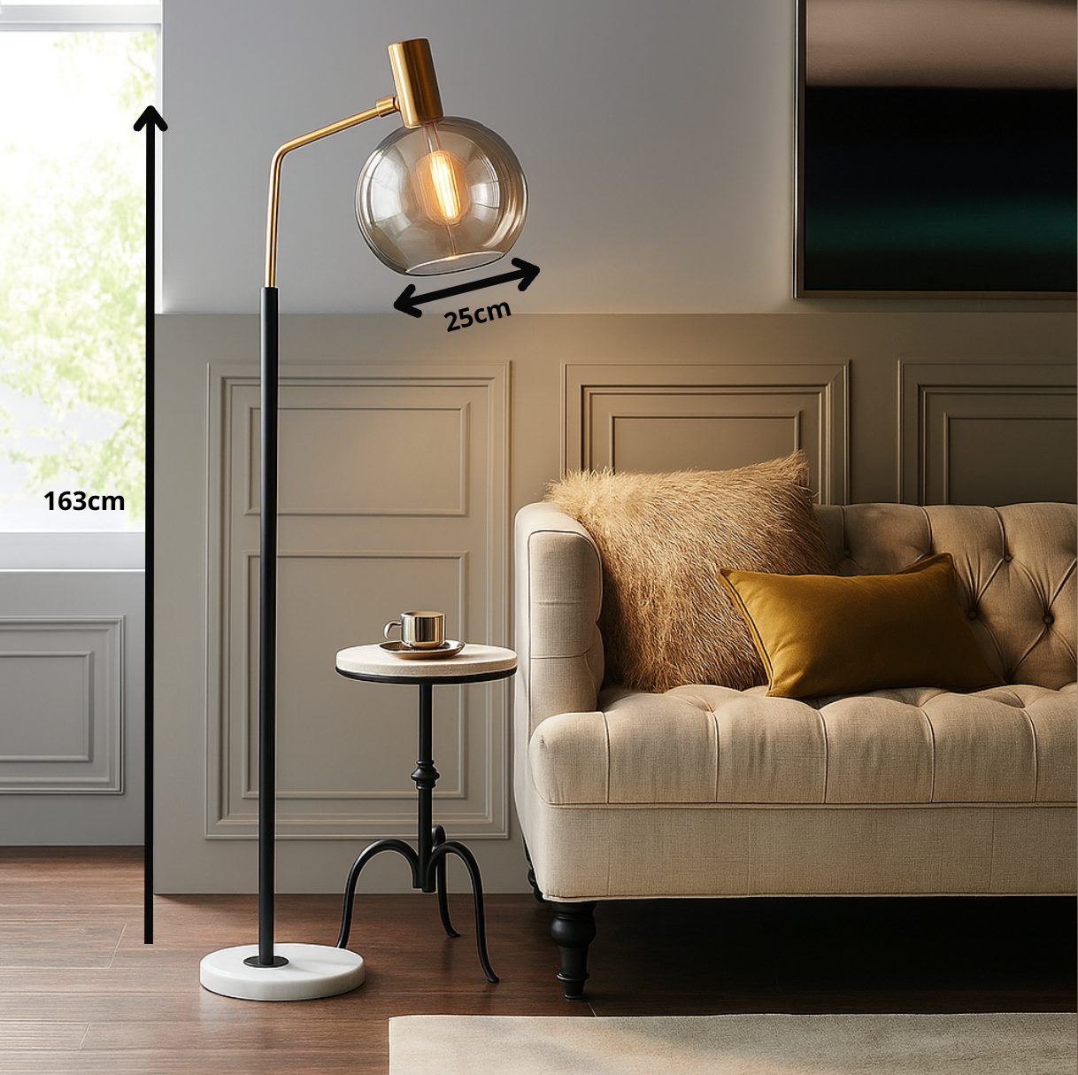 Lampadaire Axis Marbre – Design Élégant