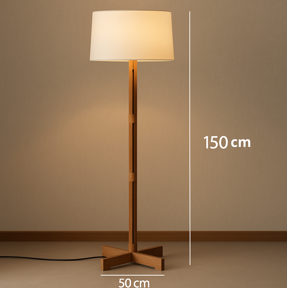Lampadaire Wabi Sabi – Bois Massif