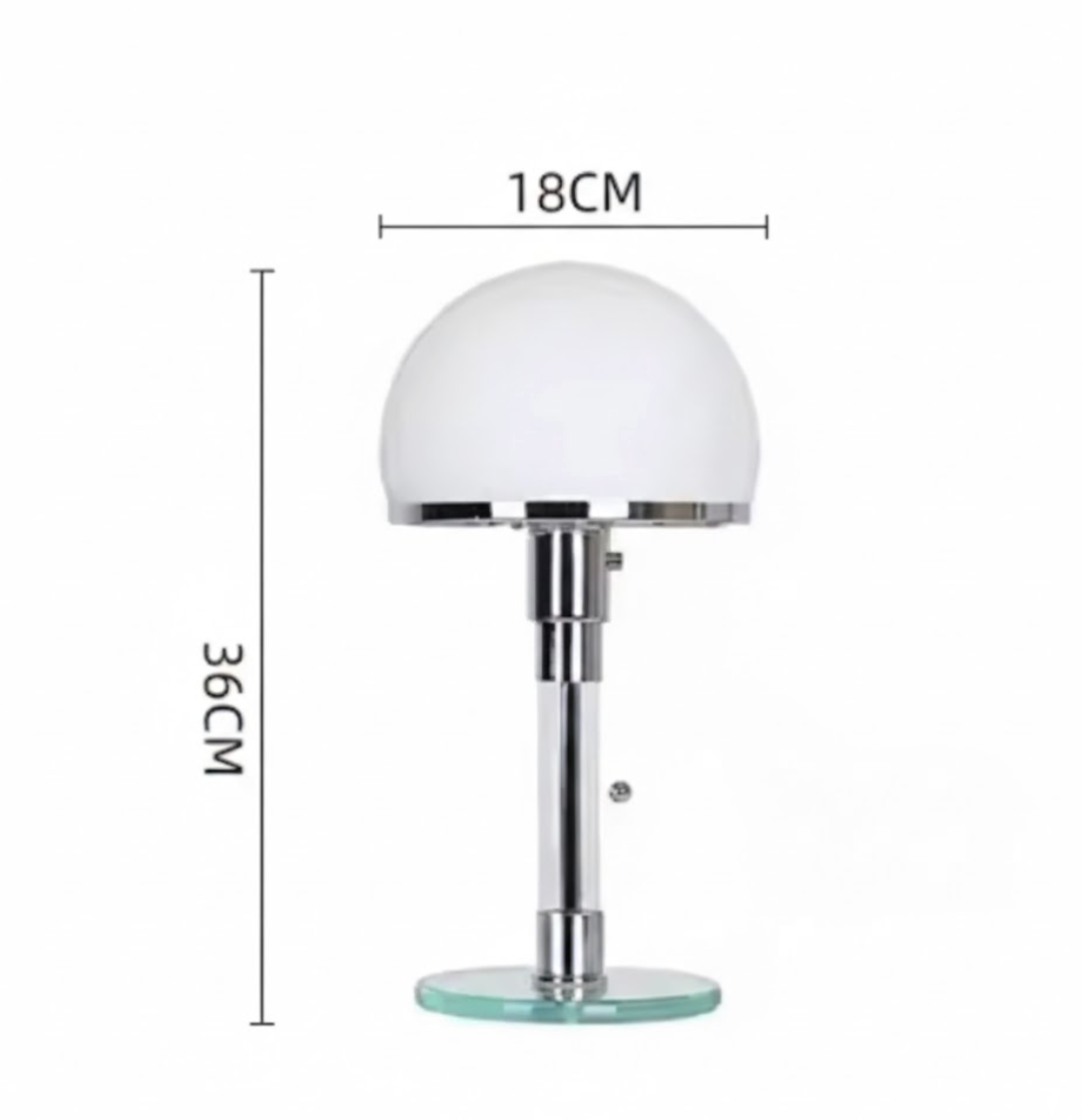 Lampe Opaline Chrome