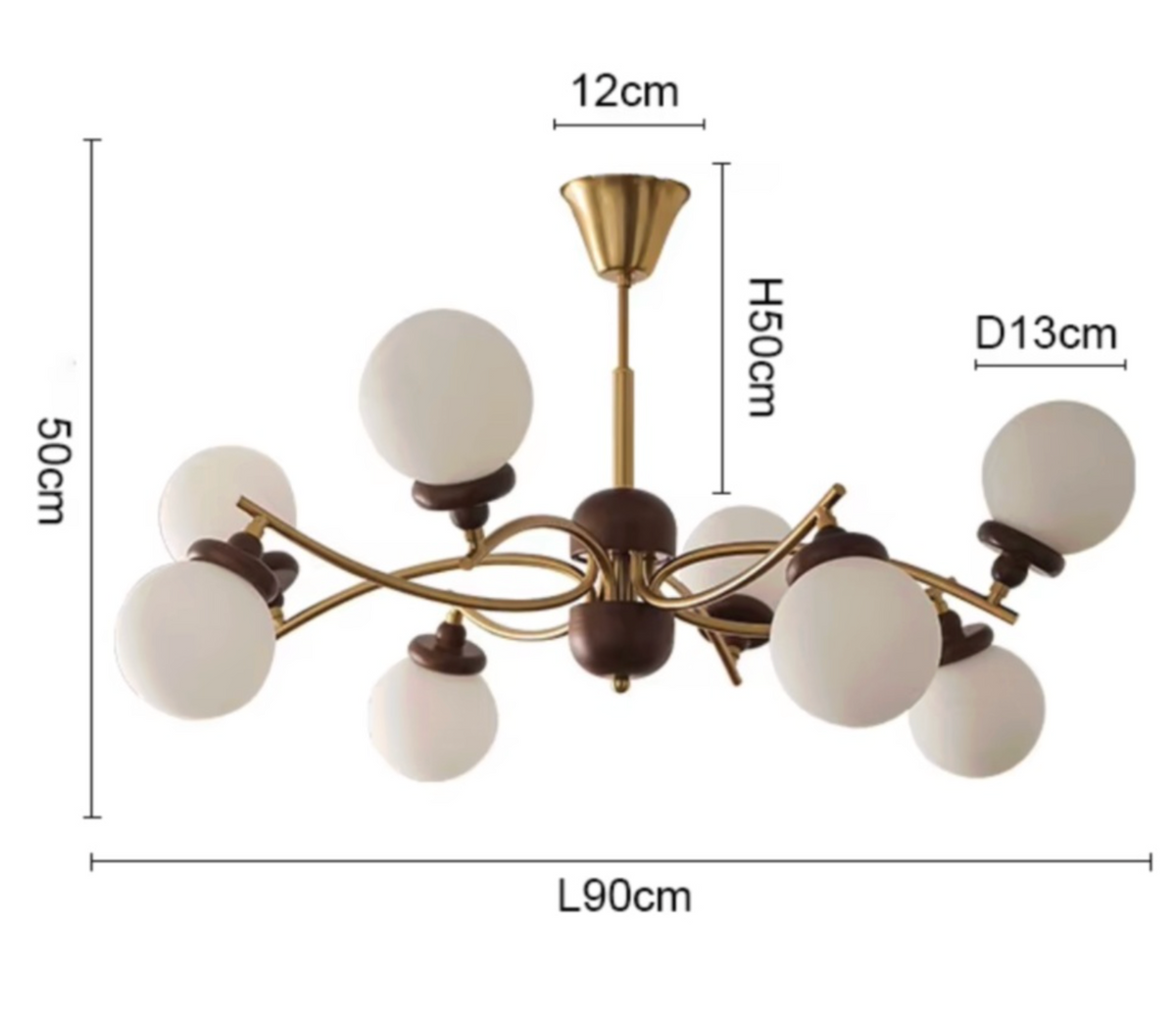 Lustre Héritage – Design Rétro Américain en Bois de Frêne et Verre Dépoli