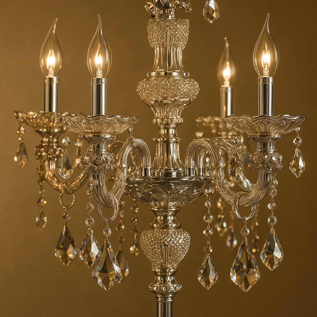 Lampadaire Crystal Candle – Luxe & Raffinement