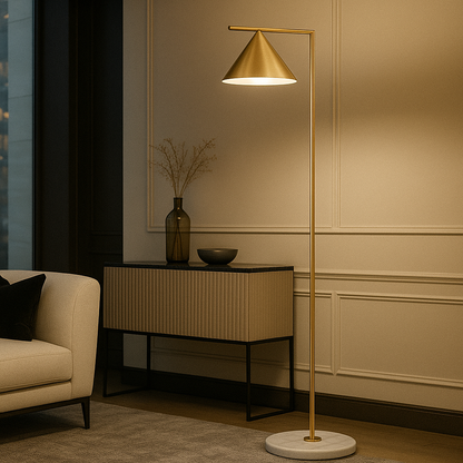 Lampadaire Marble Nordic – LED Design avec Base Marbre