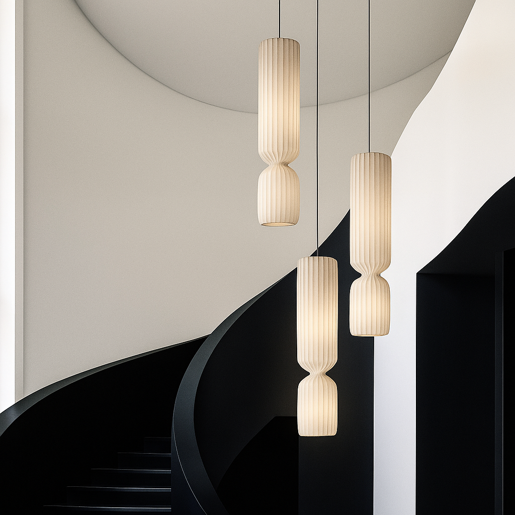 Lampadaire Oslo – Style Scandinave & Tissu Plissé