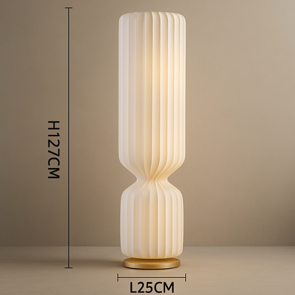 Lampadaire Oslo – Style Scandinave & Tissu Plissé