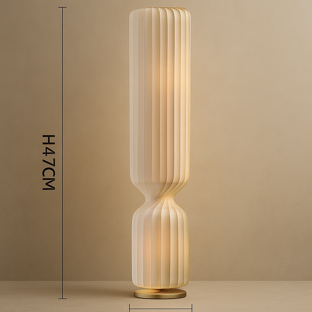 Lampadaire Oslo – Style Scandinave & Tissu Plissé