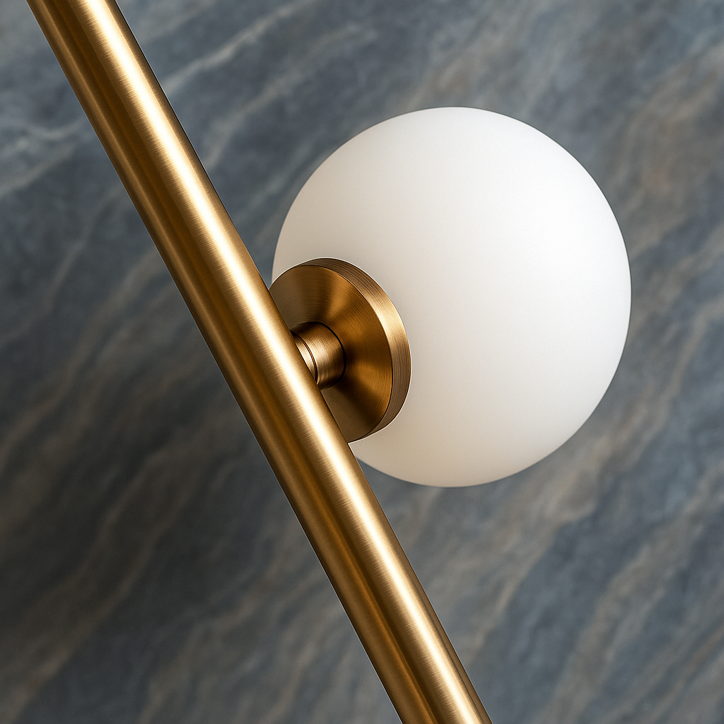 Lampadaire LumiSphère – LED Boules de Verre