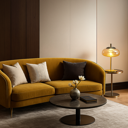 Lampadaire Verre Minimal – Design Intérieur Moderne