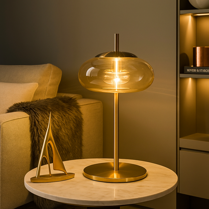 Lampadaire Verre Minimal – Design Intérieur Moderne