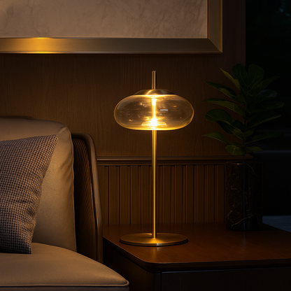 Lampadaire Verre Minimal – Design Intérieur Moderne