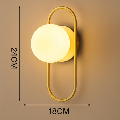 Applique Murale Sphère Dorée