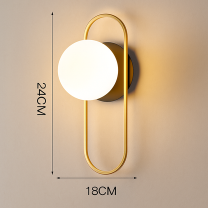 Applique Murale Sphère Dorée