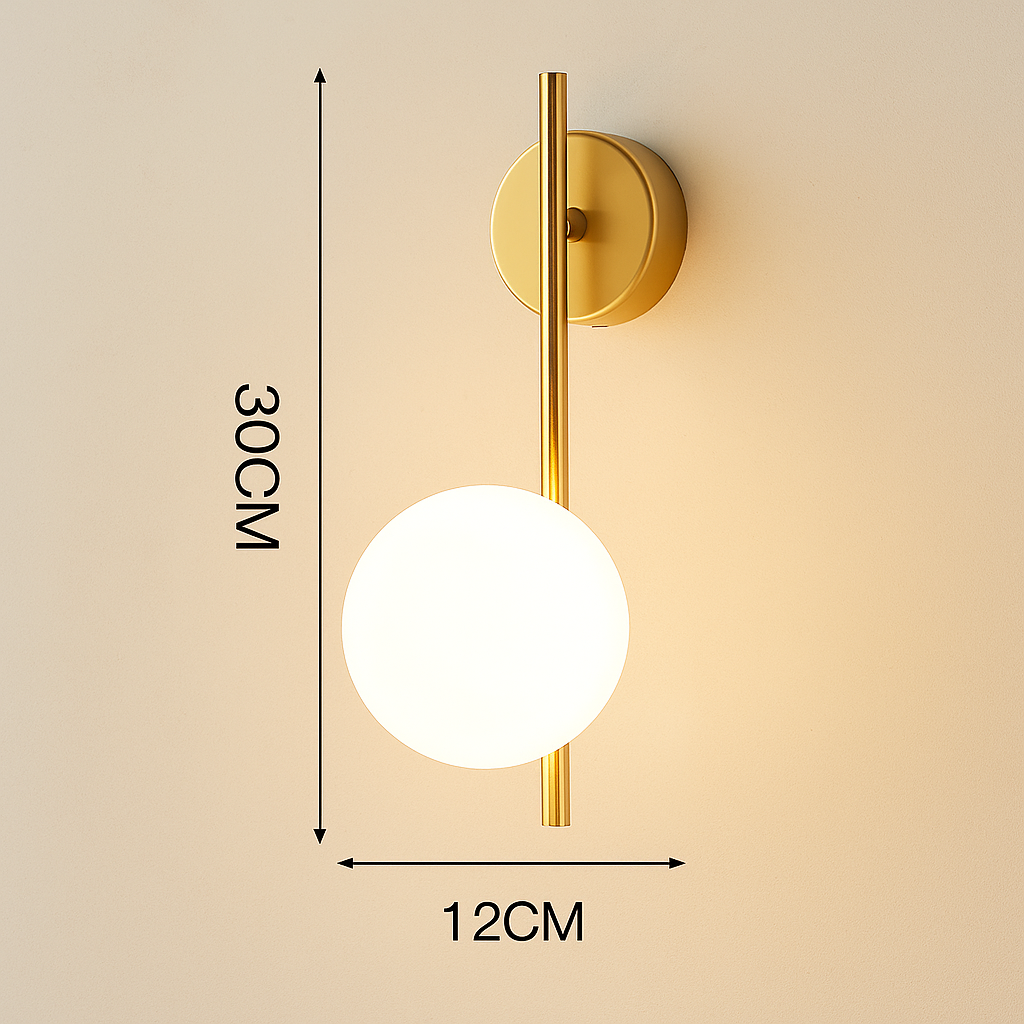 Applique Murale Sphère Dorée
