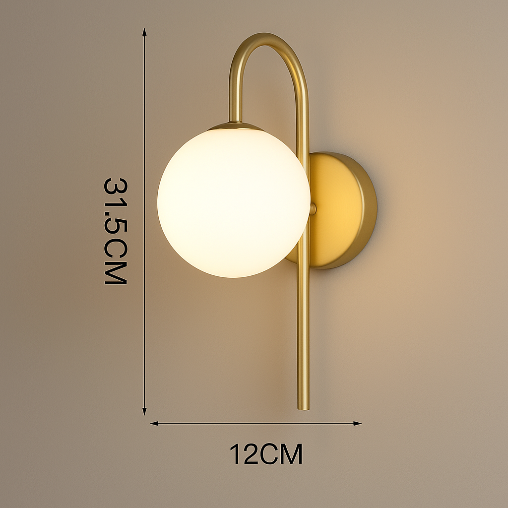 Applique Murale Sphère Dorée