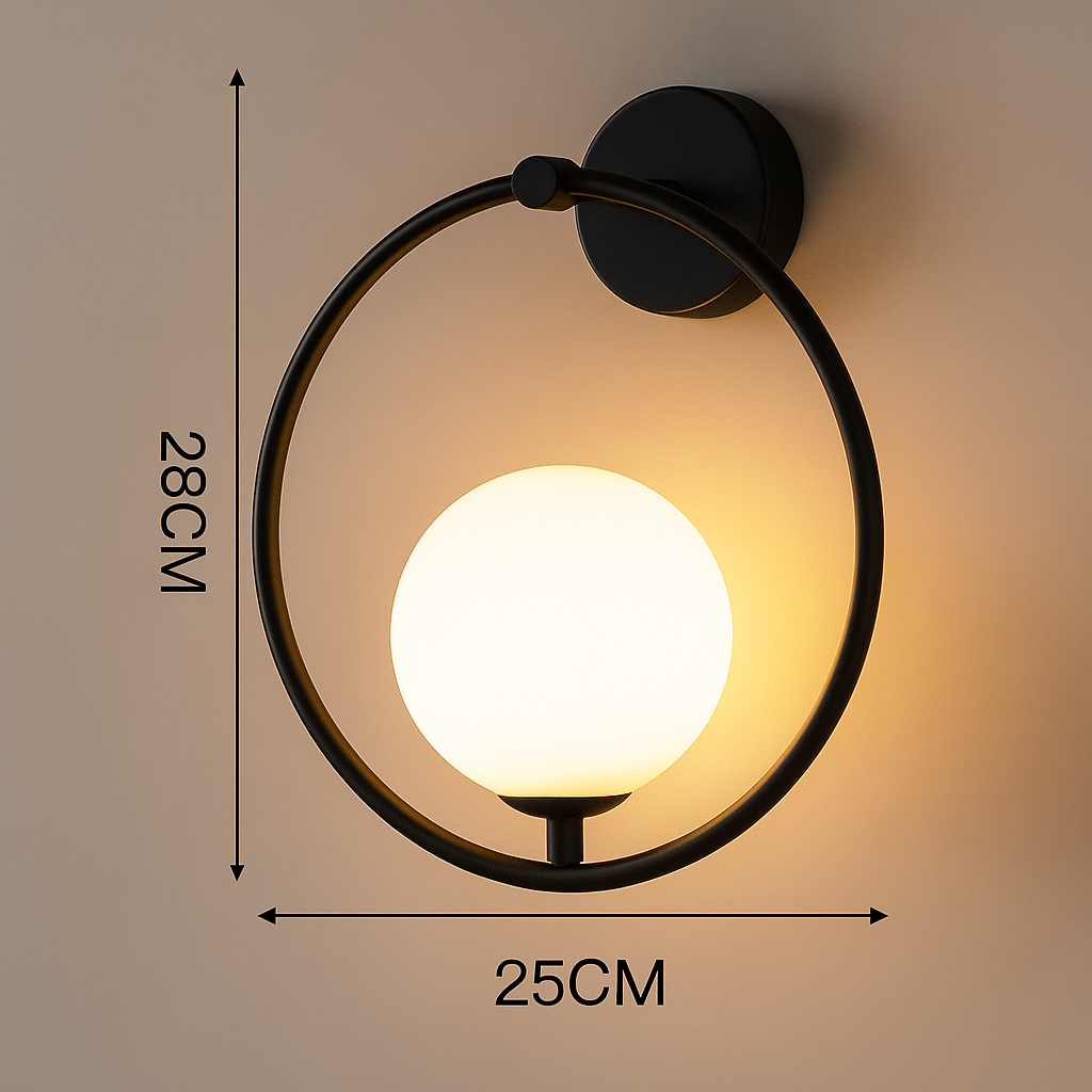 Applique Murale Sphère Dorée