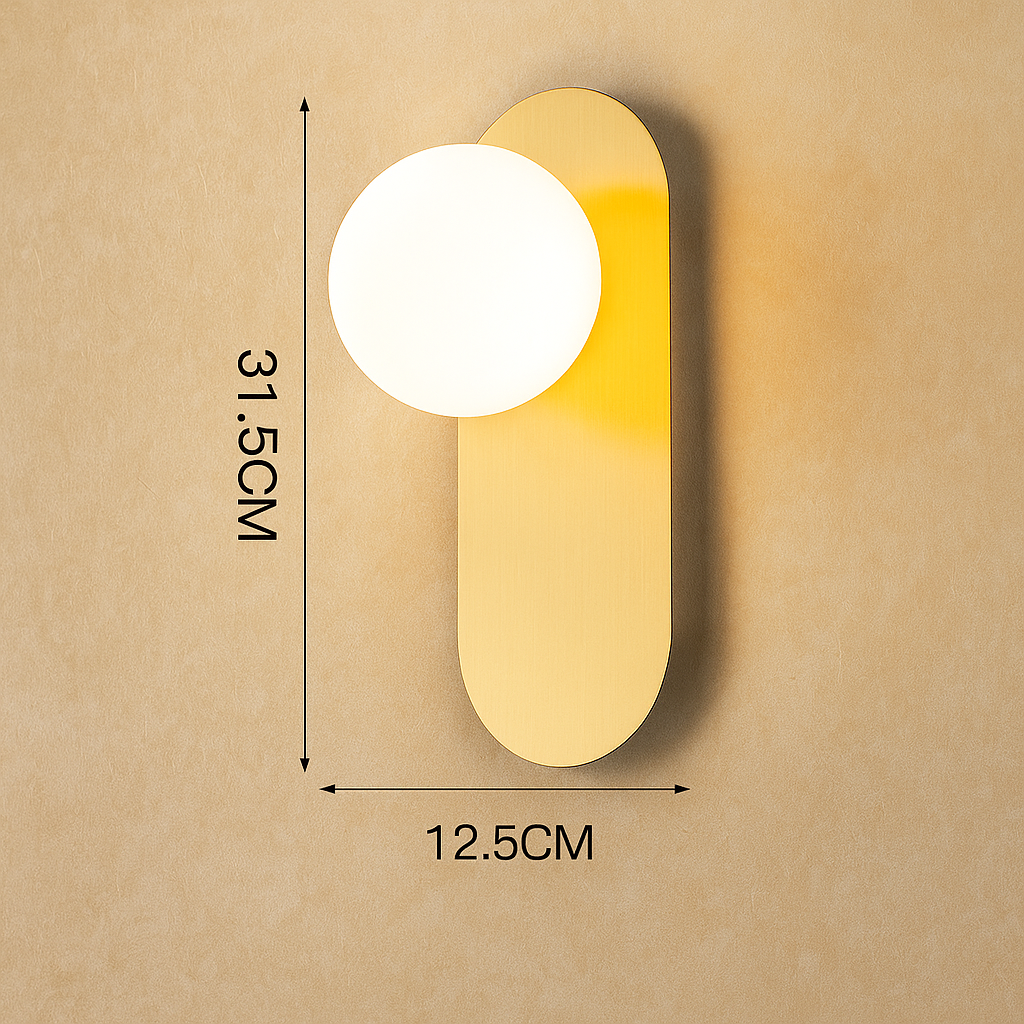 Applique Murale Sphère Dorée