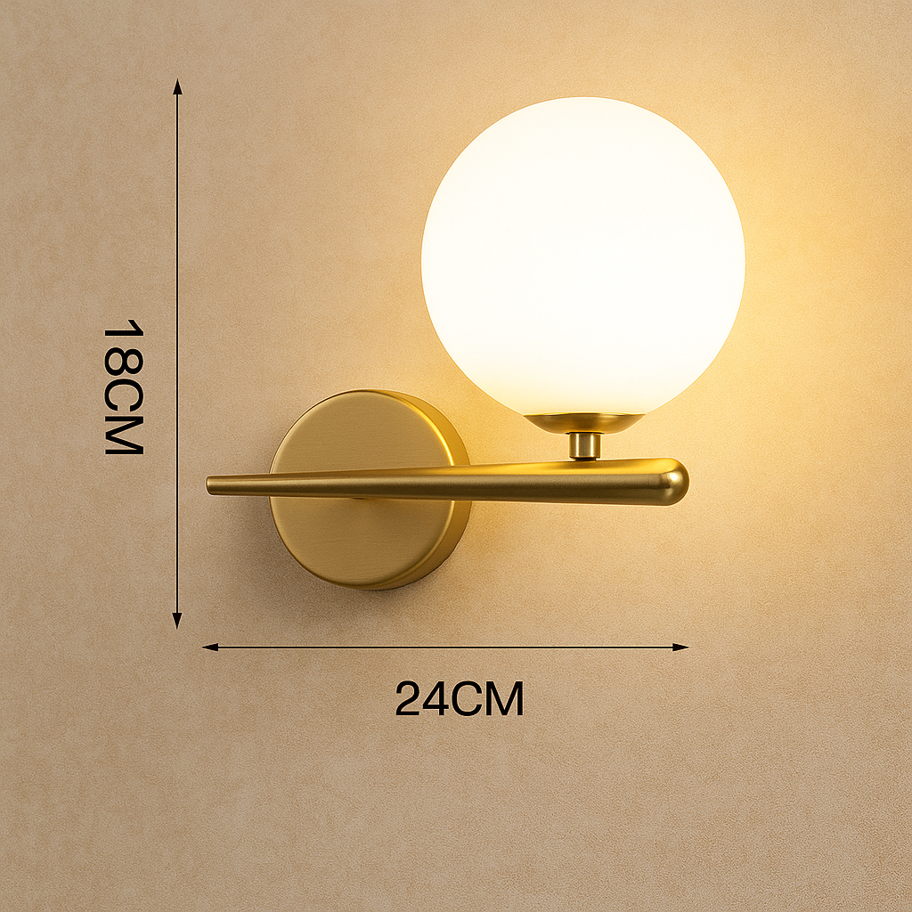 Applique Murale Sphère Dorée