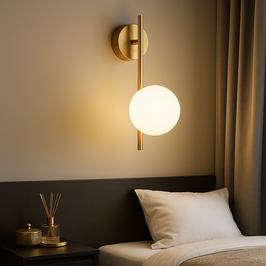 Applique Murale Sphère Dorée