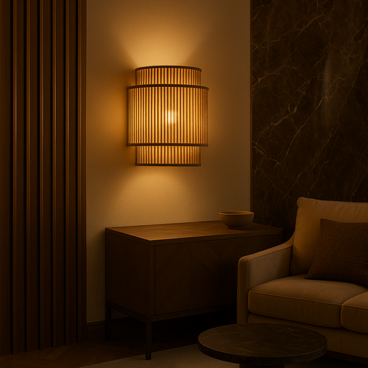 Applique Murale Zen en Rotin Tressé