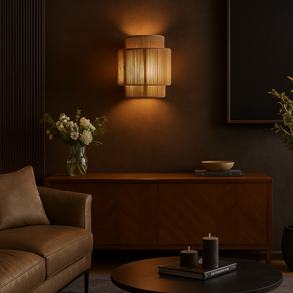 Applique Murale Zen en Rotin Tressé