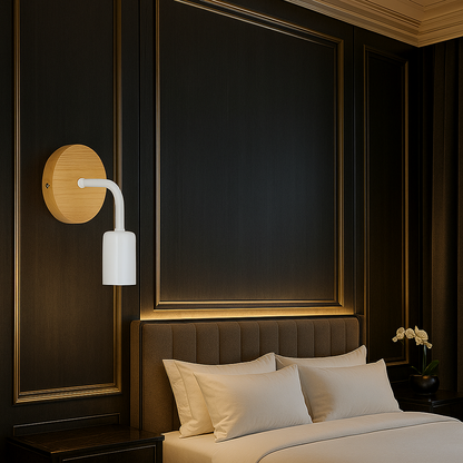 Double Applique Murale Scandinave en Bois