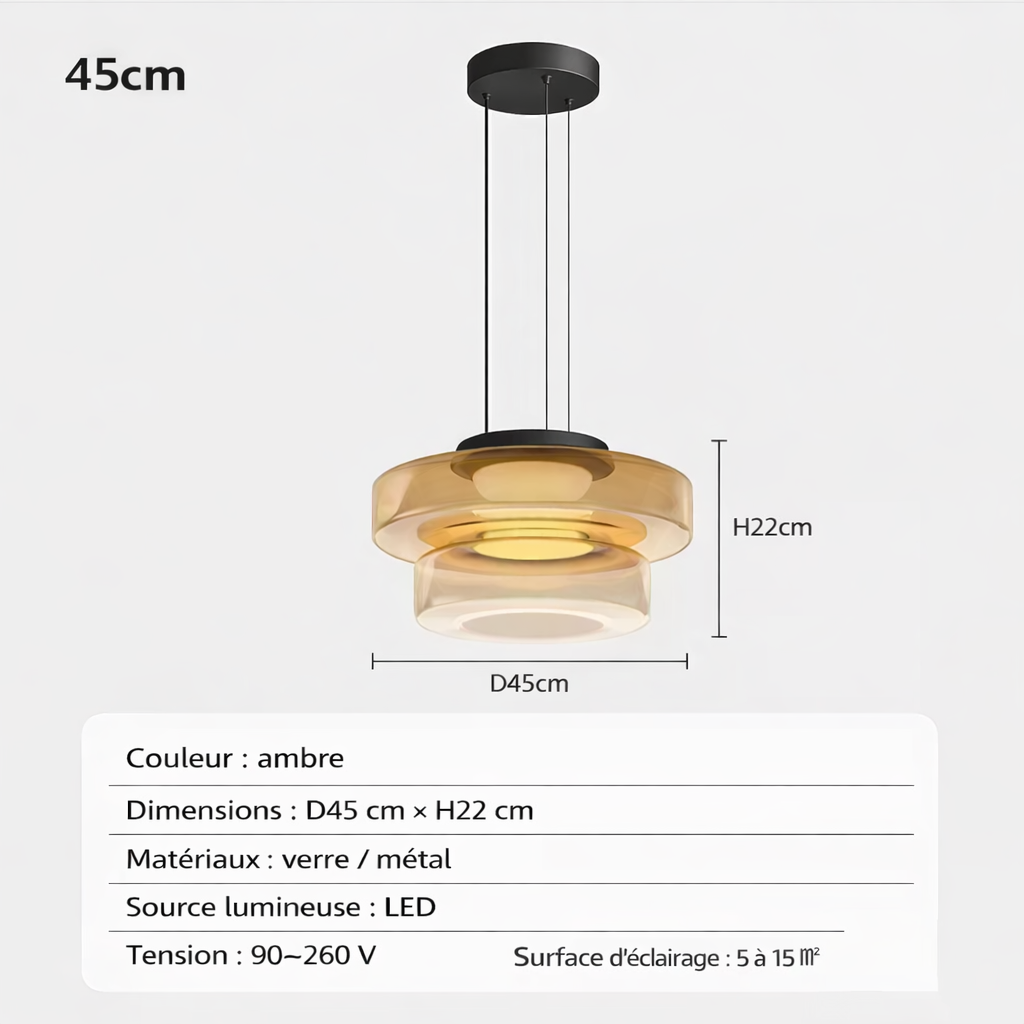 Suspension Solaris Ambré