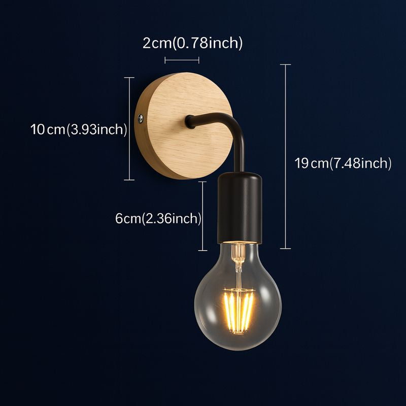 Double Applique Murale Scandinave en Bois