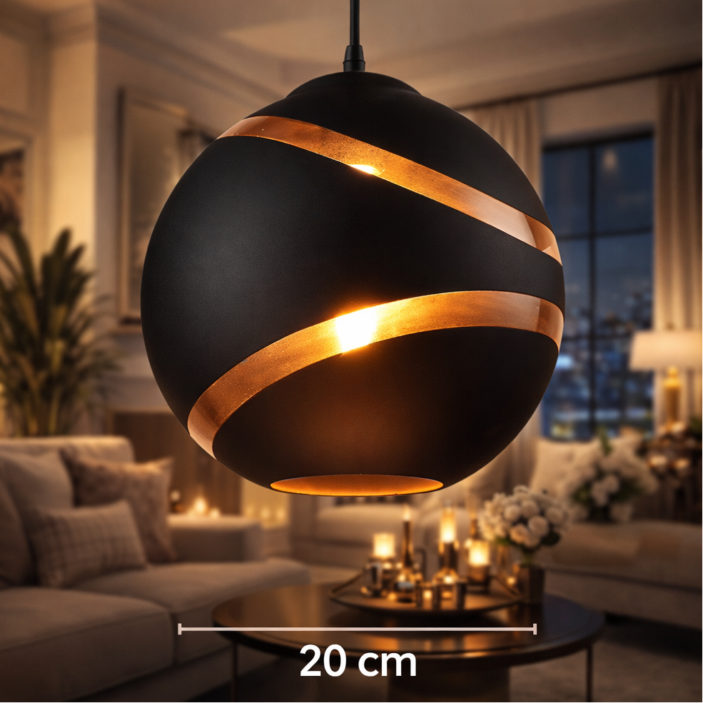 Suspension Sphère Cuivrée