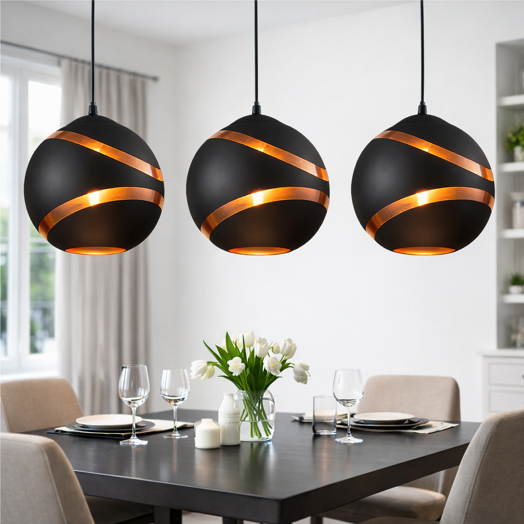 Suspension Sphère Cuivrée