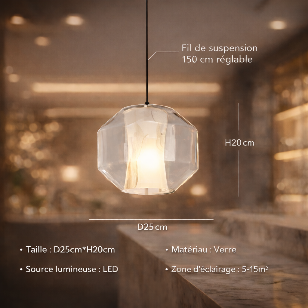 Suspension Prisme de Marbre