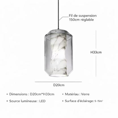 Suspension Prisme de Marbre