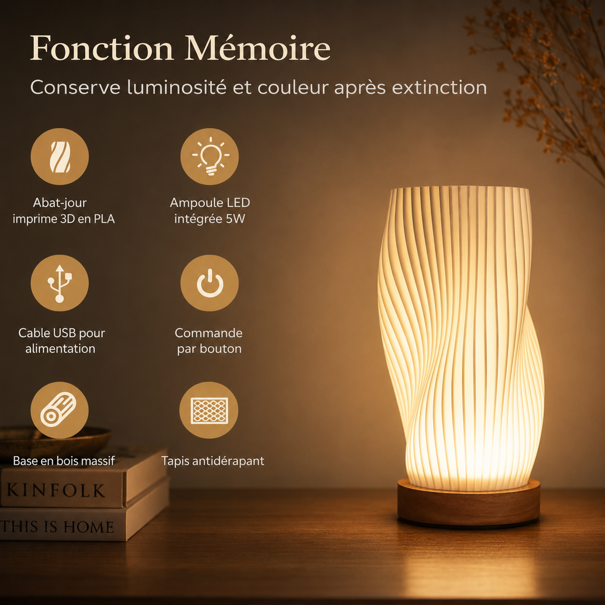 Lampe Wave Glow