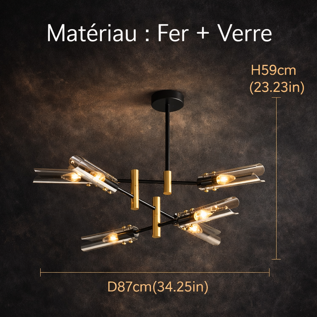 Lustre Vitrail Moderne