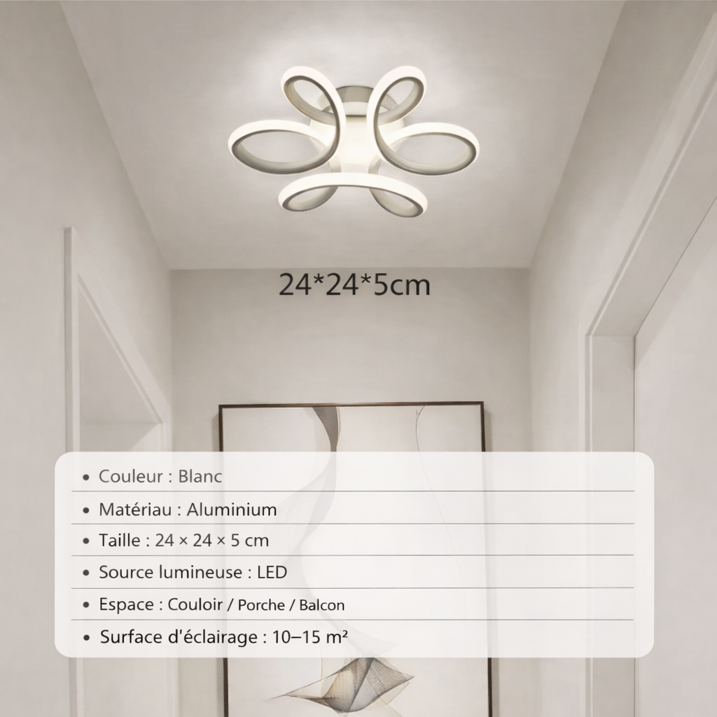 Plafonnier Fleur de Ruban