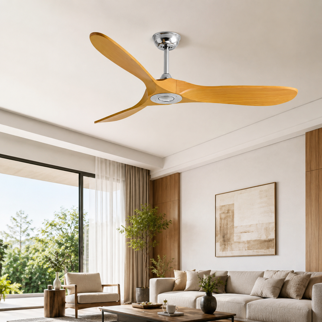 Ventilateur de Plafond Industriel Vintage 42/52/60 Pouces — Moteur DC Silencieux, Télécommande, 6 Vitesses