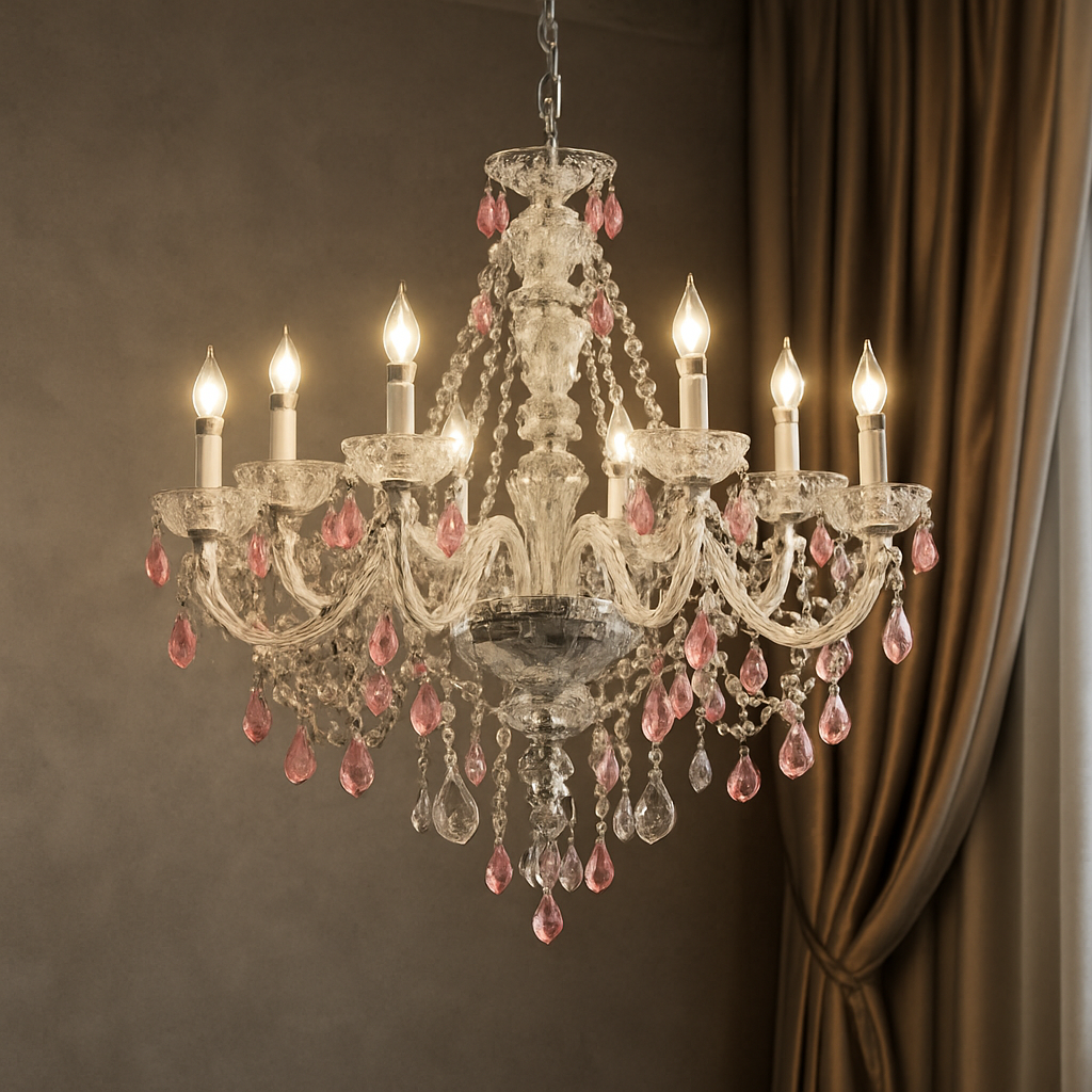 Lustre Cristal Bleu Cobalt – Édition Luxe