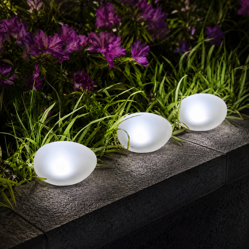 Lampe Solaire Extérieure Effet Pierre – Éclairage LED Décoratif pour Jardin