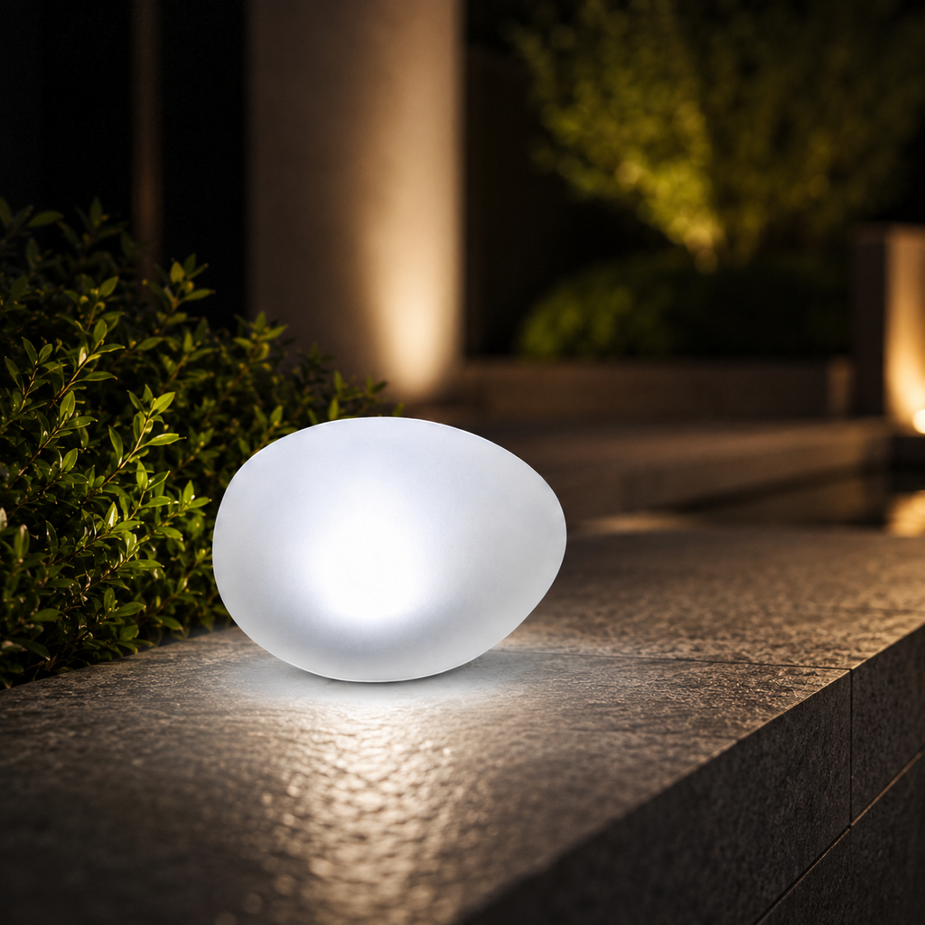 Lampe Solaire Extérieure Effet Pierre – Éclairage LED Décoratif pour Jardin