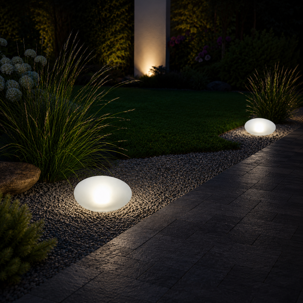 Lampe Solaire Extérieure Effet Pierre – Éclairage LED Décoratif pour Jardin
