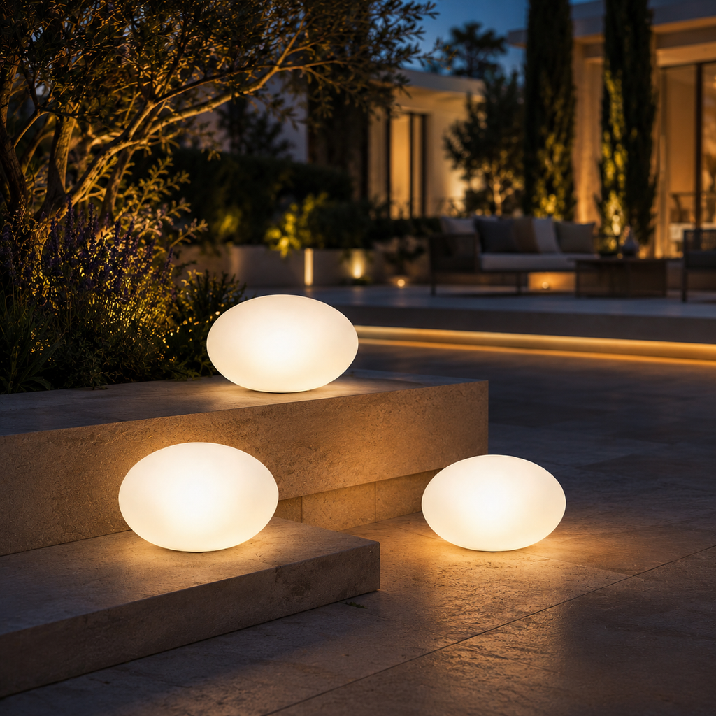 Lampe Solaire Extérieure Effet Pierre – Éclairage LED Décoratif pour Jardin