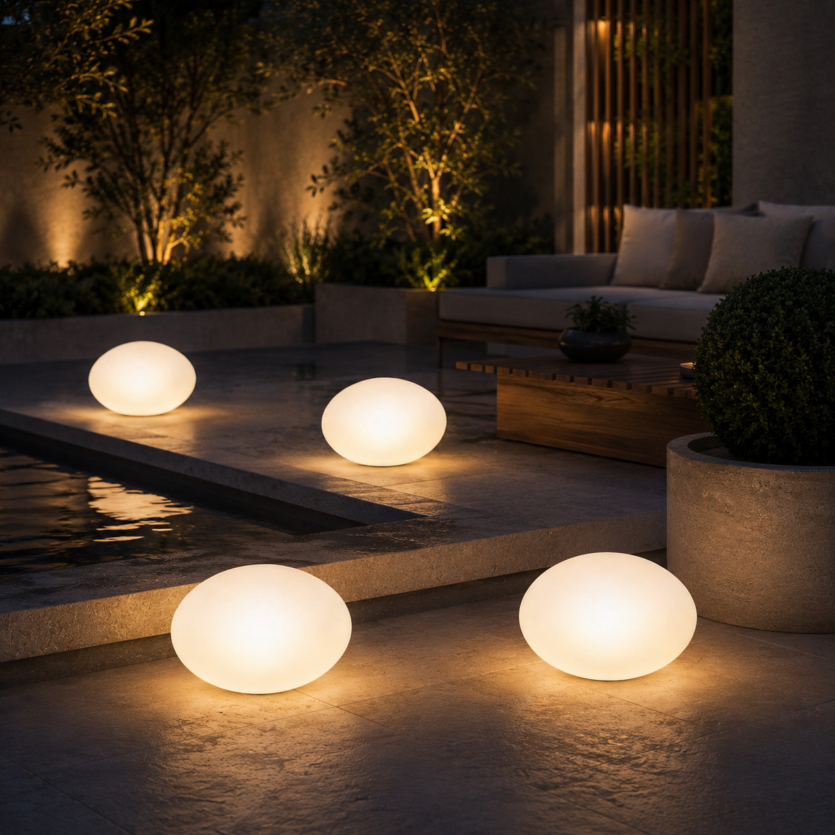 Lampe Solaire Extérieure Effet Pierre – Éclairage LED Décoratif pour Jardin