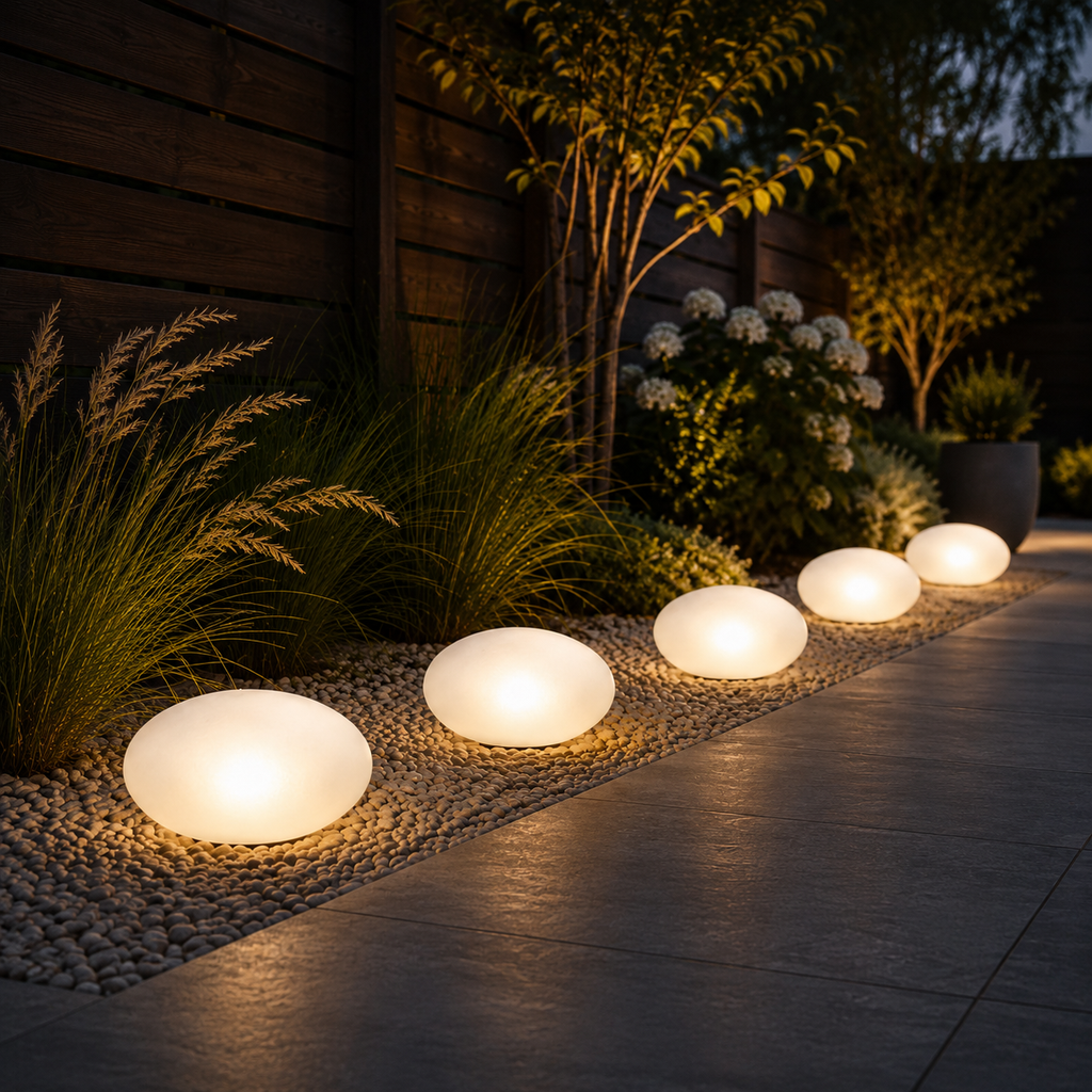 Lampe Solaire Extérieure Effet Pierre – Éclairage LED Décoratif pour Jardin