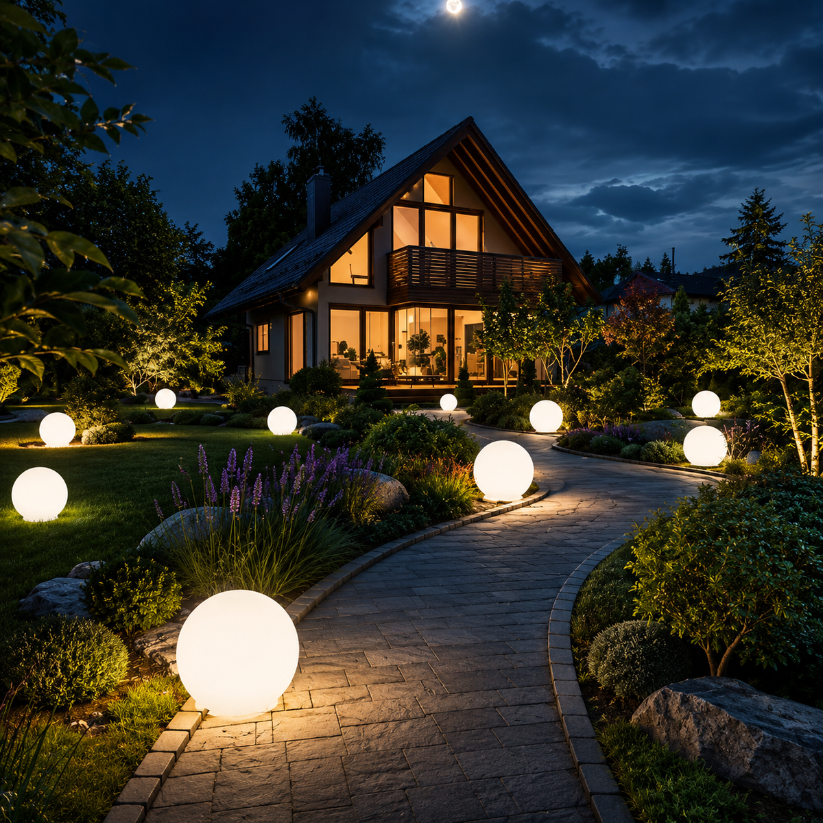 Boule Lumineuse LED Extérieure Étanche – Éclairage Décoratif Solaire pour Jardin et Terrasse